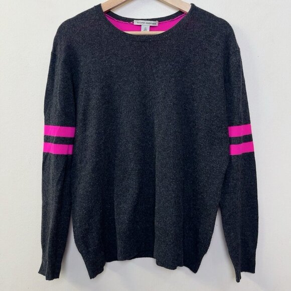 Autumn Cashmere Mens Xsmall Crew Neck Pink Grey Sweater - Picture 1 of 11